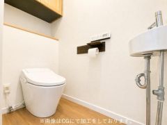 タンクレストイレで掃除がしやすくスッキリ
